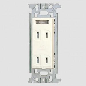 パナソニック フルカラー 埋込扉付ほたるダブルコンセント