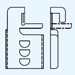 三菱 ダクト用換気扇グリル調整金具 プラスチック製グリル専用 2個1組P-1D｜dendenichiba