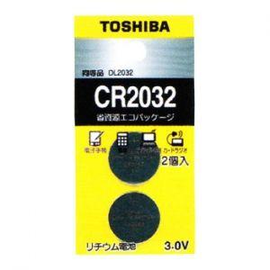 東芝 コイン形リチウム電池 3V 0.2mA 220mAh エコパッケージ 2個入 CR2032EC...