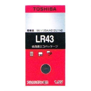 東芝 ケース販売 5個セット アルカリボタン電池 0.12mA 70mAh エコパッケージ LR43...