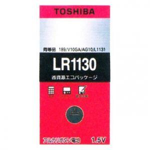 東芝 アルカリボタン電池 0.10mA 40mAh エコパッケージ 1個入 LR1130EC｜dendenichiba