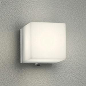オーデリック LED一体型ポーチライト 防雨型 白熱灯60W相当 電球色 人感センサ付 マットシルバー OG254290P1