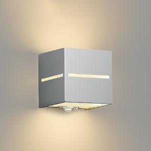 コイズミ照明 LEDポーチ灯 防雨型 上下面照射 非調光 電球色 人感センサ・タイマー付 シルバーメ...