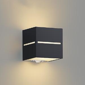 コイズミ照明 LEDポーチ灯 防雨型 上下面照射 非調光 電球色 人感センサ・タイマー付 ブラック ...