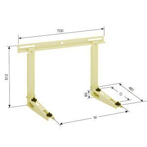 日晴金属 クーラーキャッチャー コンクリート壁面・2×4住宅用 ZAM+粉体塗装 C-KG7-L