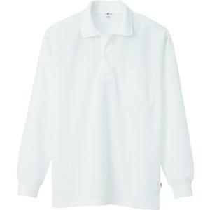 アイトス 長袖ポロシャツ 吸汗速乾(クールコンフォート) 男女兼用 L ホワイト AZ1057800...