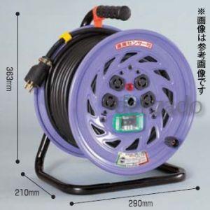 日動工業 ロック式ドラム アース付 接地 2P 15A 125V 引掛式 コンセント数:4 長さ30m VCT2.0×2 NF-E34L-15A｜dendenichiba