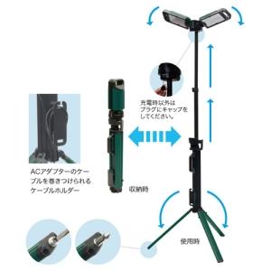 ジェフコム LEDキャリングワークライト 防雨...の詳細画像1