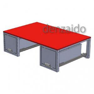 ジェフコム システムキャビネット 連結引き出し・天板セット 幅1200×奥行780×高さ350mm ...