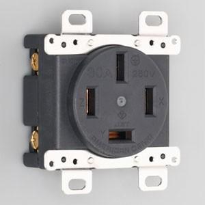 アメリカン電機 埋込コンセント 平刃形 接地形3P 30A 250V 圧着端子式・引締式 9320N