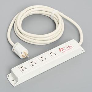 アメリカン電機 マルチユースOAタップ コードセット 抜止形・4ヶ口 接地形2P 15A 125V ...