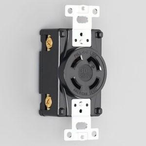 アメリカン電機 埋込コンセント 引掛形 接地形3P 30A 250V 圧着端子式・引締式 黒色 43...