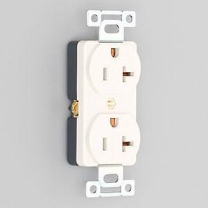 アメリカン電機 複式埋込コンセント 平刃形・2ヶ口 接地形2P 20A 125V 圧着端子式・引締式...