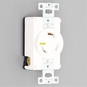 アメリカン電機 埋込コンセント 引掛形 接地形2P 30A 125V 圧着端子式・引締式 NEMA(...