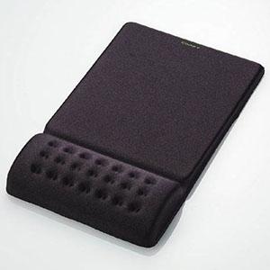 ELECOM マウスパッド COMFY リストレスト一体型 ブラック MP-095BK
