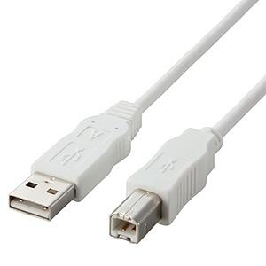 ELECOM USB2.0ケーブル A-Bタイプ ハロゲンフリーケーブル 簡易パッケージ 0.5m ...