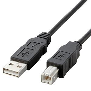 ELECOM USB2.0ケーブル A-Bタイプ ハロゲンフリーケーブル 簡易パッケージ 0.5m ...