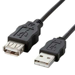 ELECOM USB2.0延長ケーブル Aオス-Aメスタイプ ハロゲンフリーケーブル 簡易パッケージ...