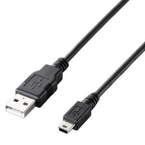 ELECOM USB2.0ケーブル A-miniBタイプ 5m U2C-GMM50BK｜dendenichiba