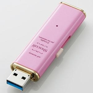 ELECOM スライド式USBメモリ Shocolf USB3.0対応 32GB ストロベリーピンク...