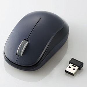 ELECOM ワイヤレスマウス 2.4GHz対応 BlueLED方式 Mサイズ 3ボタン ブラック ...