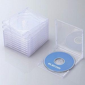 ELECOM Blu-ray・DVD・CDケース 1枚収納 10枚セット クリア CCD-JSCN1...