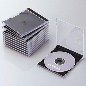 ELECOM Blu-ray・DVD・CDケース 1枚収納 10枚セット ブラック CCD-JSCN...