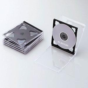 ELECOM Blu-ray・DVD・CDケース 2枚収納 5枚セット クリアブラック CCD-JS...