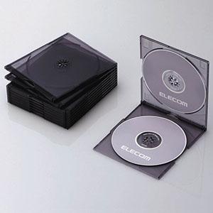 ELECOM Blu-ray・DVD・CDケース スリムタイプ 2枚収納 10枚セット クリアブラッ...