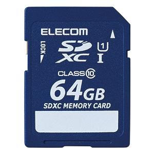 ELECOM SDXCカード 64GB UHS-IU1対応 データ復旧サービス付 MF-FSD064...