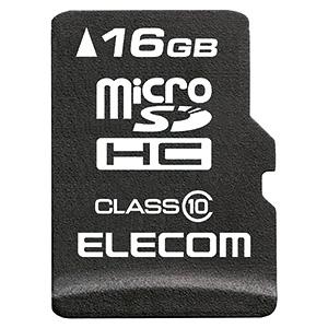 ELECOM microSDHCカード 16GB 防水性能IPX7 Class10対応 データ復旧サ...
