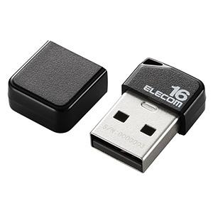ELECOM キャップ式小型USBメモリ USB2.0対応 16GB ブラック MF-SU2B16G...