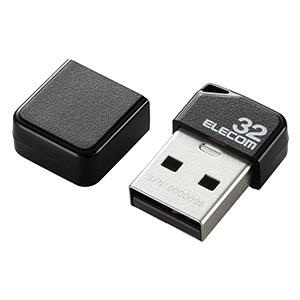 ELECOM キャップ式小型USBメモリ USB2.0対応 32GB ブラック MF-SU2B32G...