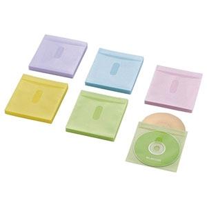 ELECOM Blu-ray・CD・DVD不織布ケース 2枚収納 タイトルカード付 60枚セット ア...