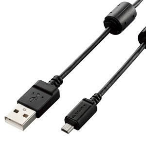 ELECOM USB2.0ケーブル カメラ接続用 A-平型mini8ピンタイプ 長さ0.5m DGW-F8UF05BK｜dendenichiba