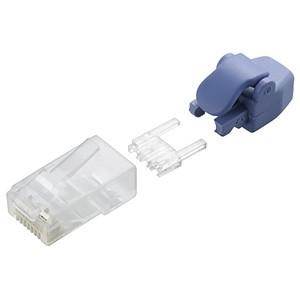 ELECOM RJ45コネクタ 単線・ヨリ線共通 CAT6対応 ツメ折れ防止タイプ プロテクタ付 1...