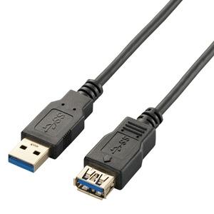 ELECOM USB3.0延長ケーブル 極細タイプ Aオス-Aメスタイプ 2m ブラック USB3-...