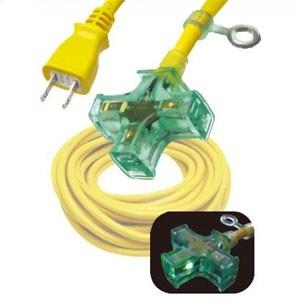 延長コード 正和電工 ピカマルチ 3個口 10m 黄 PM-10Y