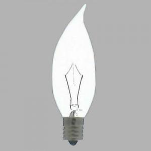 アサヒ 曲がりシャンデリアランプ C32 110V10W 全光束:60lm 口金:E12 クリヤー曲...