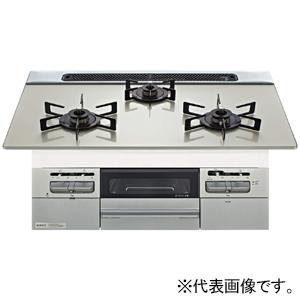 ノーリツ ビルトインコンロ シンプルタイプ 3口コンロタイプ ムーンシルバーガラストップ 60cmタ...