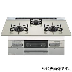 ノーリツ ビルトインコンロ  ムーンシルバーガラストップ 75cmタイプ 無水両面焼タイプ 都市ガス...