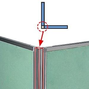サンワサプライ L型ジョイントポール パーティションDパネル用 高さ1300mm用 OU-13LJP｜dendenichiba