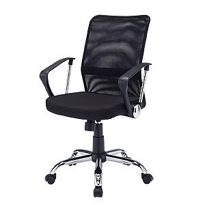 サンワサプライ メッシュOAチェア 座面耐荷重量80kg 肘あて・簡易ランバーサポート付 ブラック ...