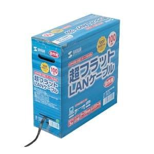 サンワサプライ カテゴリ5eアンダーカーペット自作用LANケーブル フラットタイプ 単線ツイストペア...