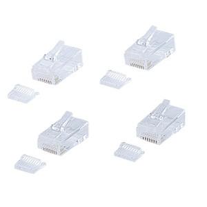 サンワサプライ RJ-45コネクタ より線 超フラットケーブル用 10個入 ADT-RJ45-10F...