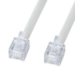 サンワサプライ エコロジー電話ケーブル ノーマルタイプ 0.5m TEL-EN-05N2