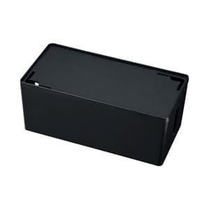 サンワサプライ ケーブル&amp;タップ収納ボックス Mサイズ ブラック CB-BOXP2BKN2