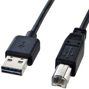 サンワサプライ 両面挿せるUSB2.0ケーブル A-B標準 3m ブラック KU-R3
