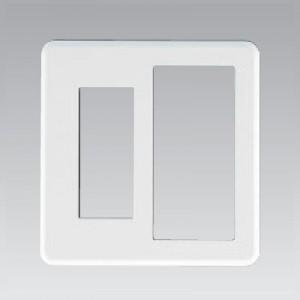 東芝 プレート(スイッチ用) 2連用(L+3個) ニューホワイト WIDE i WDG5323(WW)