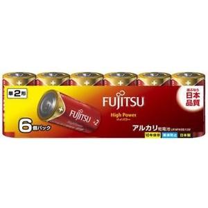 富士通 アルカリ乾電池 ハイパワータイプ 単2形 6個パック 多包装パック LR14FH(6S)